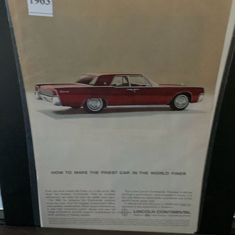 Vintage 1963 Lincoln Continental How to Make The Finest Finer Ad Advertisement